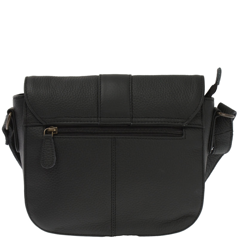 Leconi kleine Schultertasche Umhängetasche Damentasche Leder schwarz LE0074 Nur noch ein Tag übrig