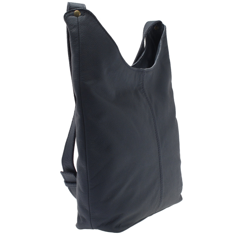 Leconi mittlere Umhängetasche Schultertasche Beuteltasche Damentasche Leder navy LE0072 50% Rabatt mit kostenlosem Versand