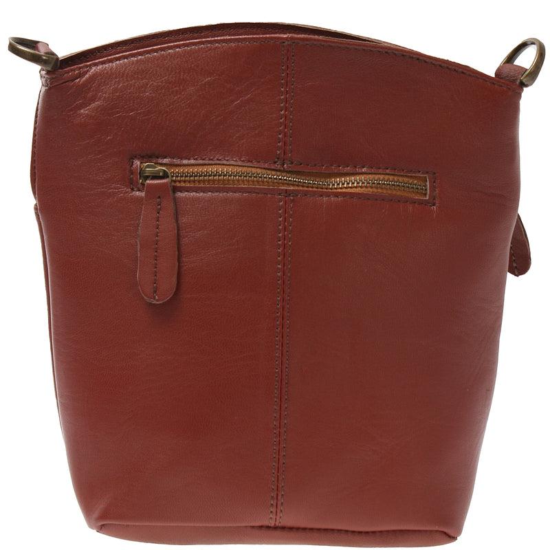 Leconi kleine Umhängetasche Schultertasche Freizeittasche Leder rotbraun LE3049 50% Rabatt für begrenzte Zeit