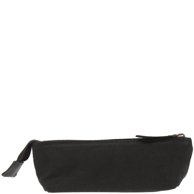 Leconi Stiftemappe Federtasche Stifteetui Federmappe Damen Herren Canvas Leder schwarz LE9026 Rabatte dieses Monats