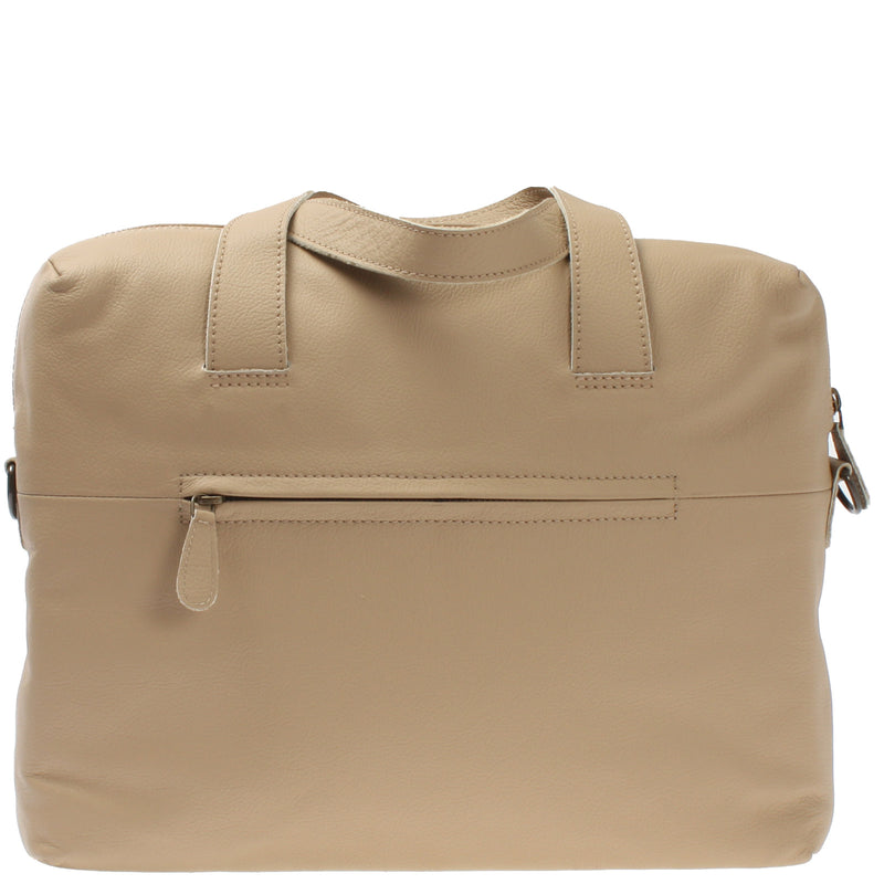 Leconi Schultertasche Henkeltasche Shopper DIN A4 Handtasche Damen Leder sand LE0059 Online
