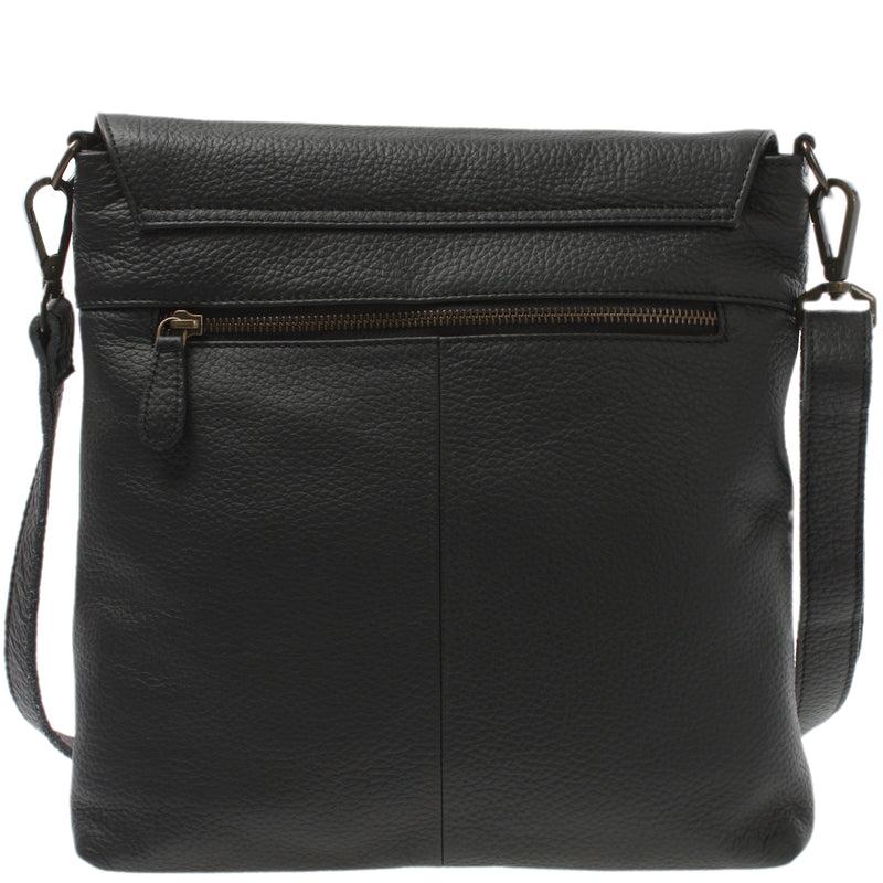 Leconi Umhängetasche Ledertasche Damen Schultertasche Leder schwarz LE3073 Auslauf
