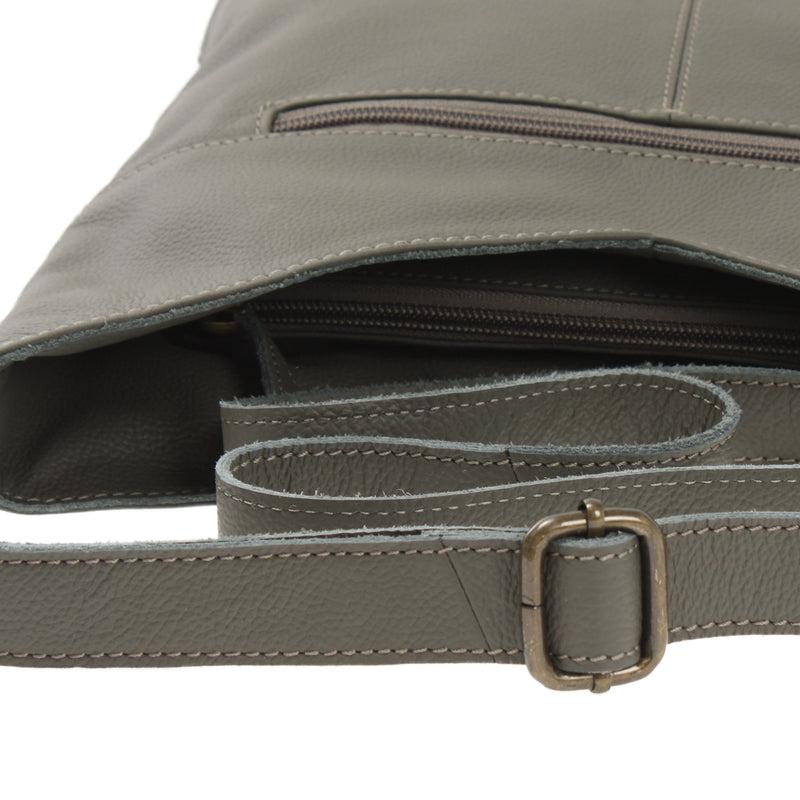 Leconi Damentasche Umhängetasche Handtasche Leder oliv LE0065 Hotsell