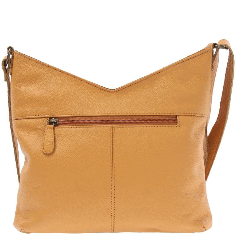 Leconi Damentasche Umhängetasche Handtasche Leder senf LE0065 im Angebot