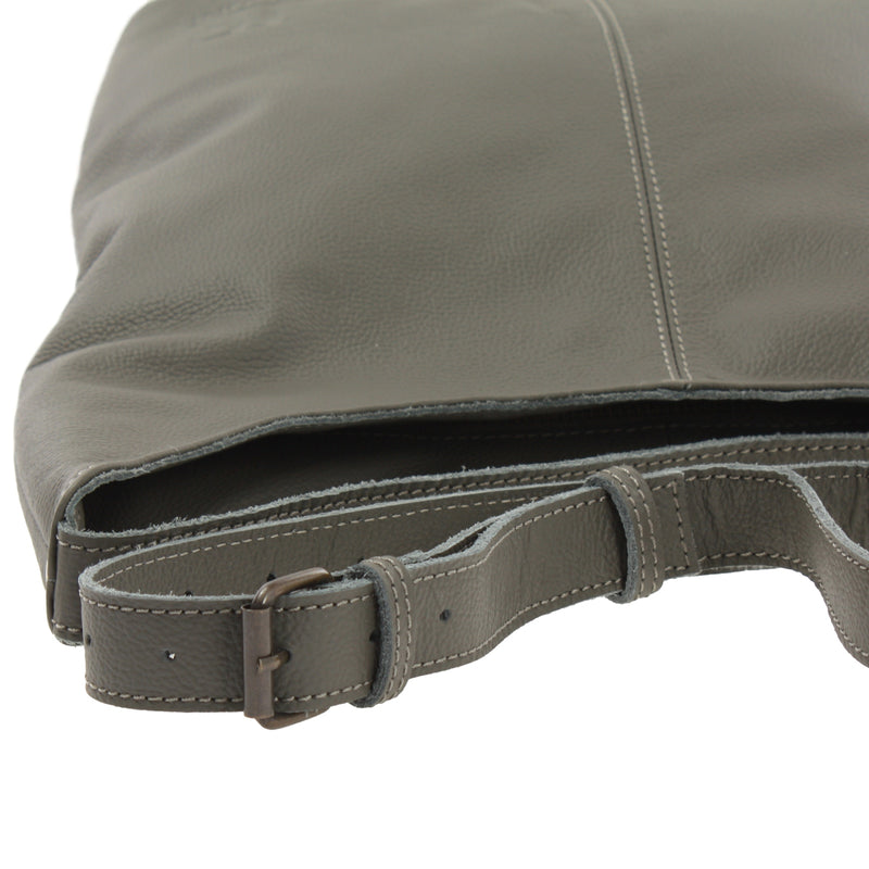 Leconi mittlere Umhängetasche Schultertasche Beuteltasche Damentasche Leder oliv LE0072 Günstiger Verkauf