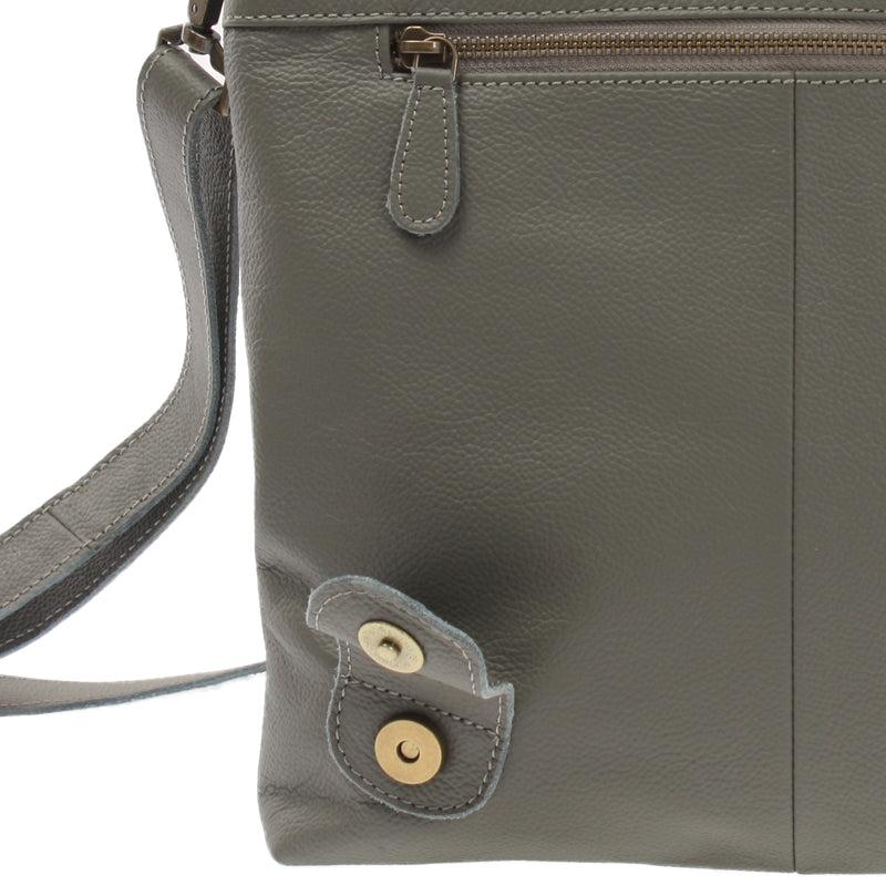 Leconi Umhängetasche Ledertasche Damen Schultertasche Leder oliv LE3073 Meist gekauft