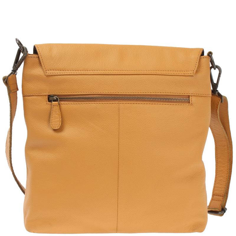 Leconi Umhängetasche Ledertasche Damen Schultertasche Leder senf LE3073 Kostenloser Versand
