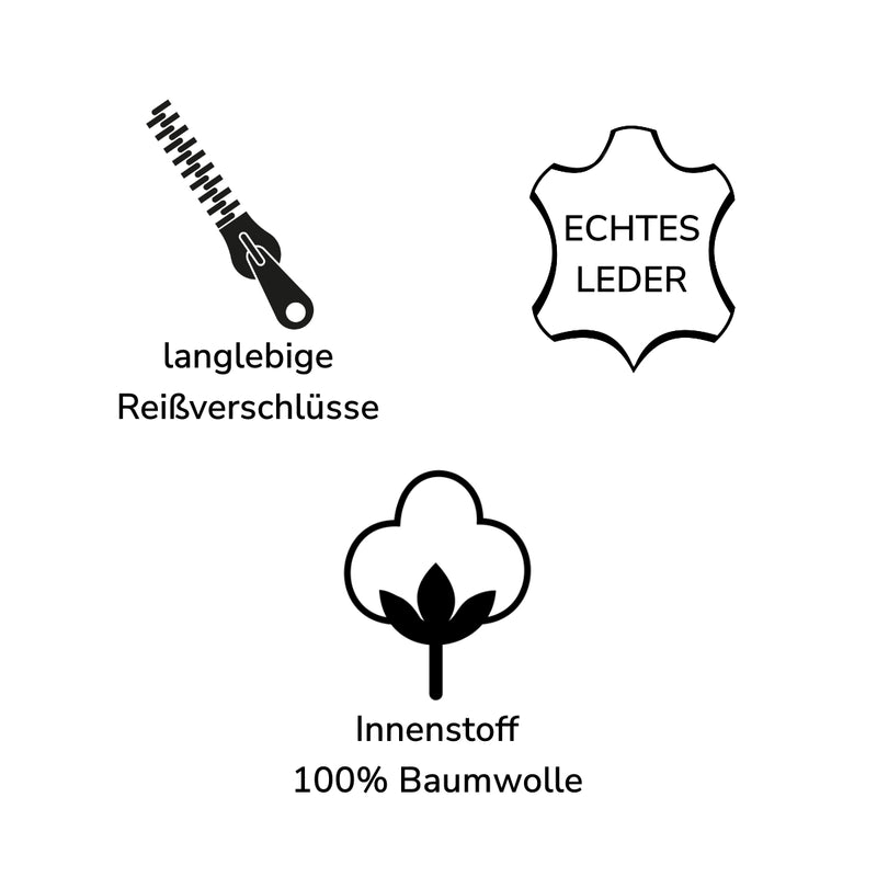 Leconi mittlere Umhängetasche Schultertasche Damentasche Leder schwarz LE0073 Limitierter Zeitrabatt