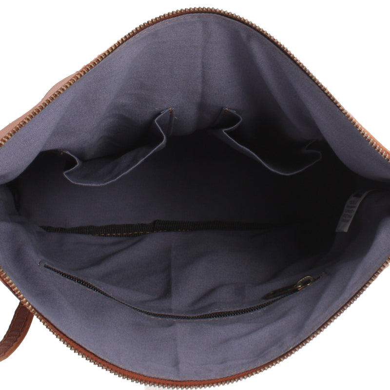 Leconi Umhängetasche Schultertasche Damentasche Ledertasche Leder cognac LE3067 Rabatt