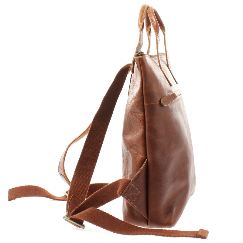 Leconi Rucksack Lederrucksack Freizeitrucksack Damen Herren Leder braun LE1031 Tägliche Deals