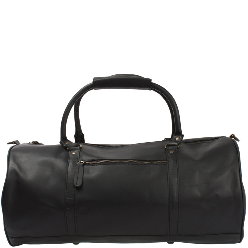 Leconi Weekender Reisetasche Sporttasche vintage Leder schwarz LE2004 Super Sparpreis