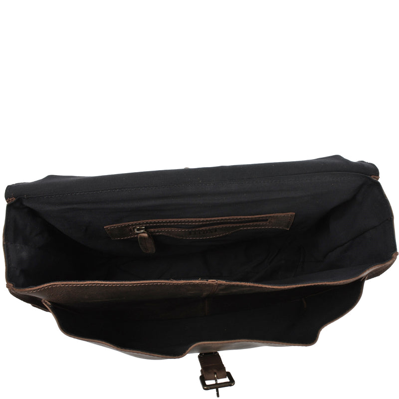 Leconi Aktentasche Businesstasche Messenger Bag Vintage Leder schlamm LE3008 Wochenangebot