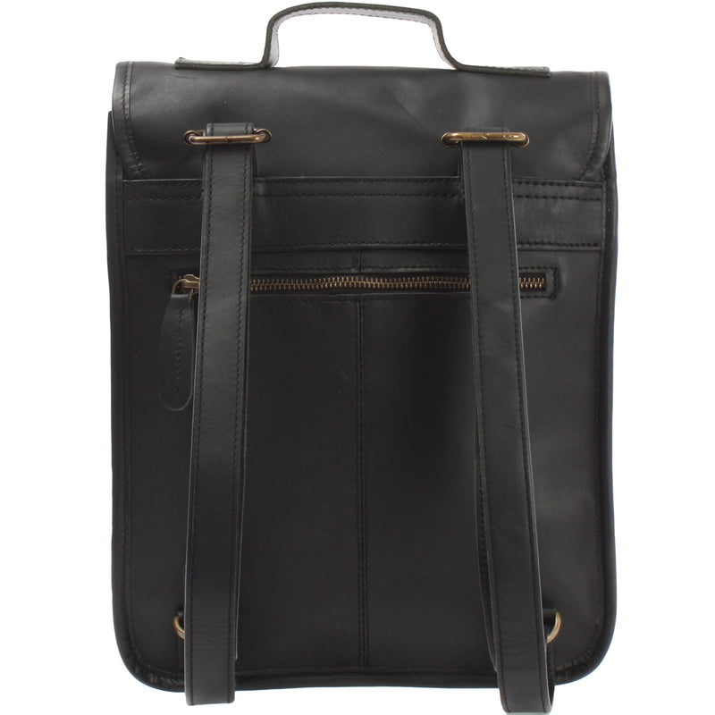 Leconi Freizeitrucksack Lederrucksack Cityrucksack Leder schwarz LE1030 Kostenlose Rückgabe