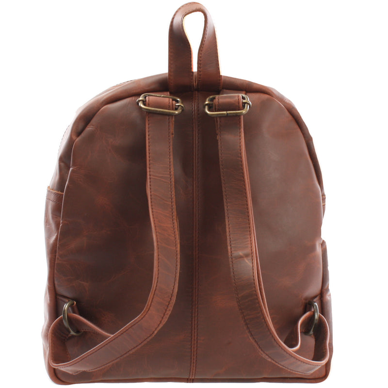 Leconi kleiner Rucksack Freizeitrucksack Lederrucksack Leder braun LE1011 Letzte 3 Tage