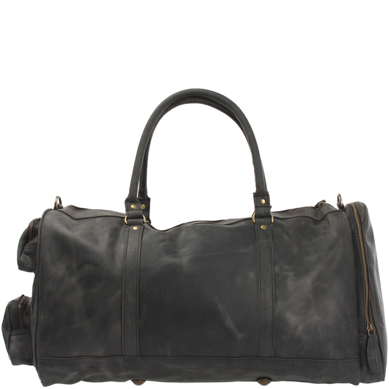 Leconi Reisetasche Weekender Sporttasche Ledertasche Damen Herren Leder grau LE2017 Zeitbegrenzte Promotion