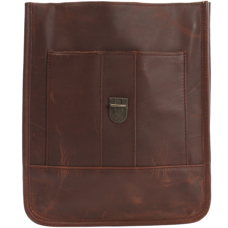 Leconi B-Ware Umhängetasche Freizeittasche Herren Damen Hochformat Leder braun LE3052 Sonderangebot der Fabrik