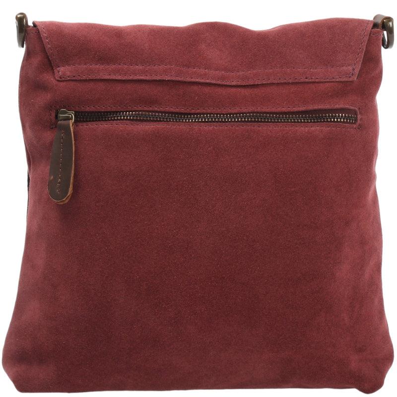 Leconi Umhängetasche Ledertasche Damen Schultertasche Wildleder bordeaux LE3027 Clearance-Verkauf