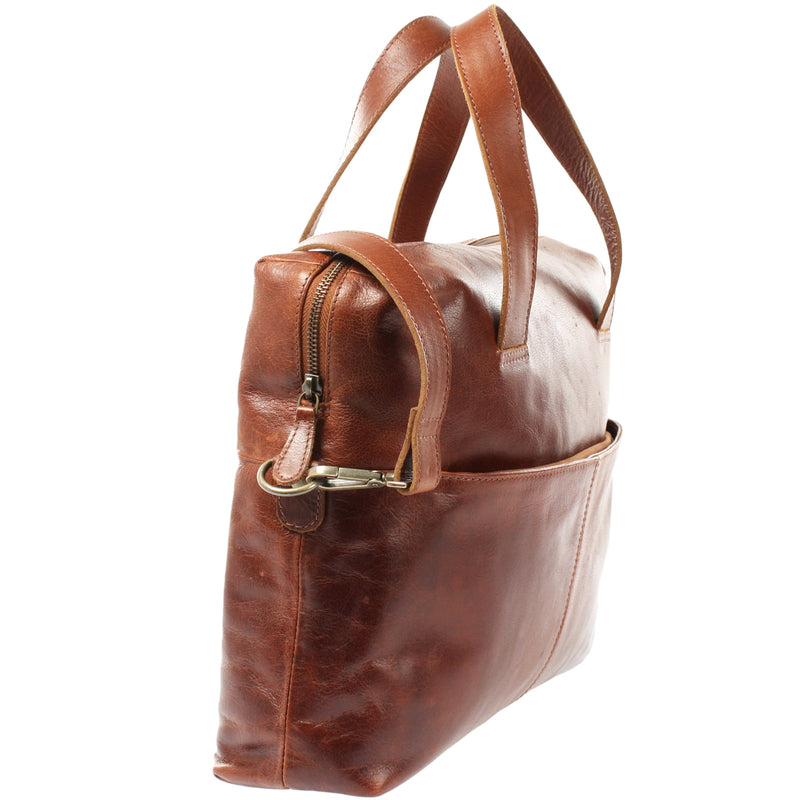 Leconi Schultertasche Henkeltasche Shopper Handtasche Damen Leder braun LE0059 Hotsell