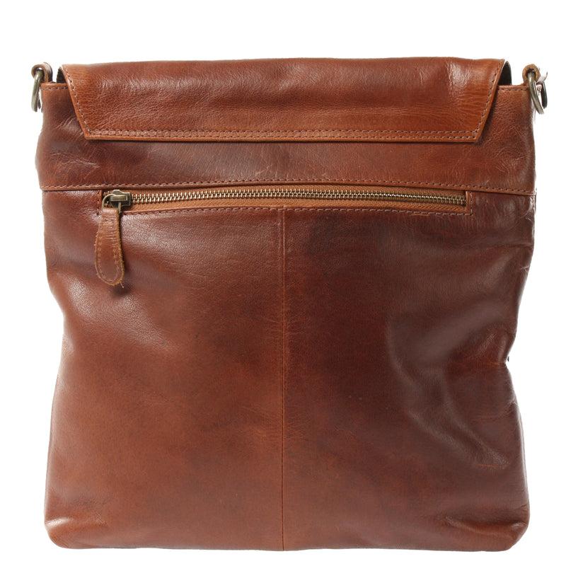 Leconi Umhängetasche Ledertasche Damen Schultertasche Leder braun LE3073 Schlussverkauf