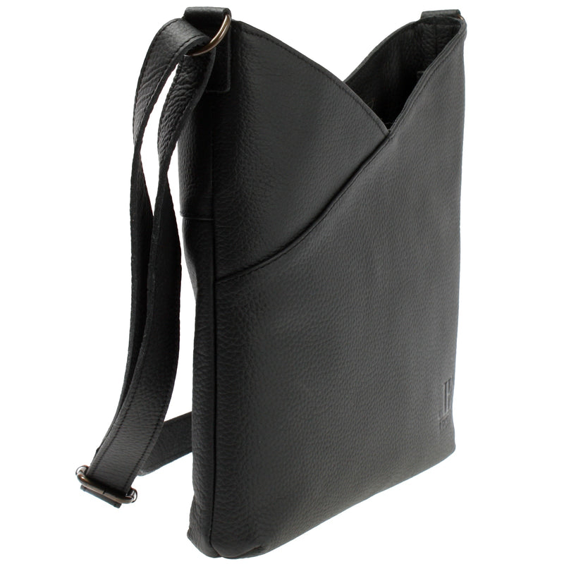 Leconi Damentasche Umhängetasche Handtasche Leder schwarz LE0065 Limitierter Zeitrabatt