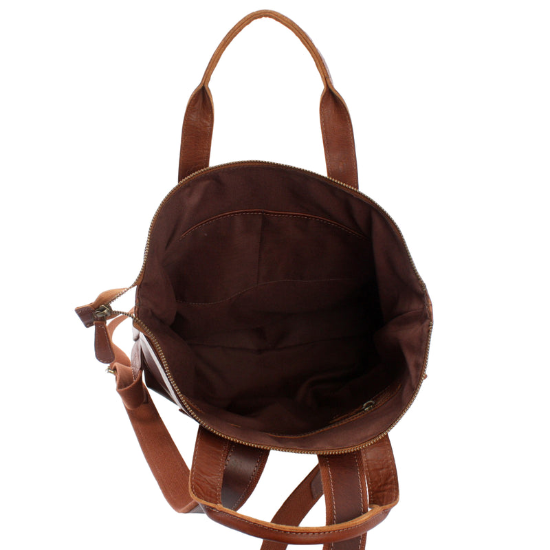 Leconi Lederrucksack Cityrucksack Freizeitrucksack Leder braun LE1033 Black Friday
