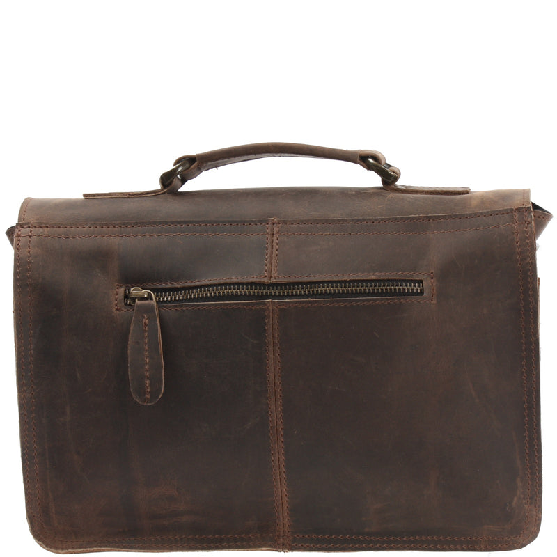 Leconi kleine Umhängetasche Schultertasche Damen Herren Leder schlamm LE3023 Blitzangebot