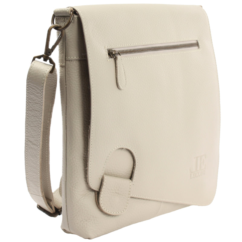 Leconi Umhängetasche Ledertasche Damen Schultertasche Leder beige LE3073 Bestseller