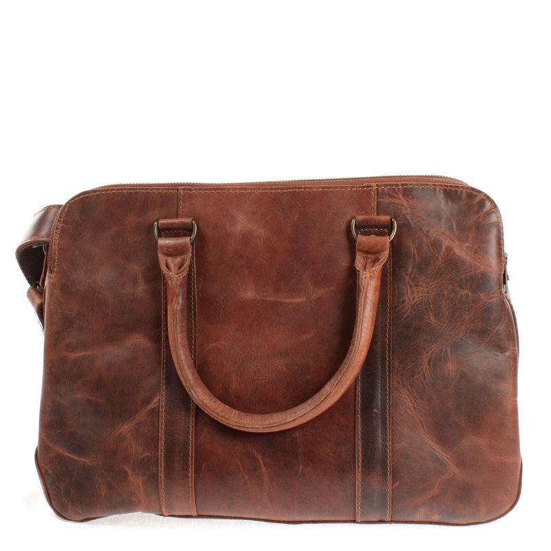 Leconi Umhängetasche Schultertasche Henkeltasche Damentasche Aktentasche Businesstasche Leder kastanie LE3065 Günstig kaufen