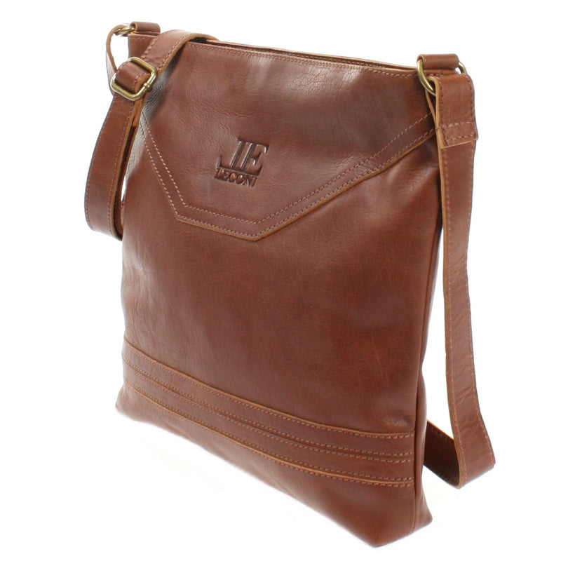 Leconi Umhängetasche Ledertasche Damen Schultertasche Leder braun LE0066 Begrenztes Angebot