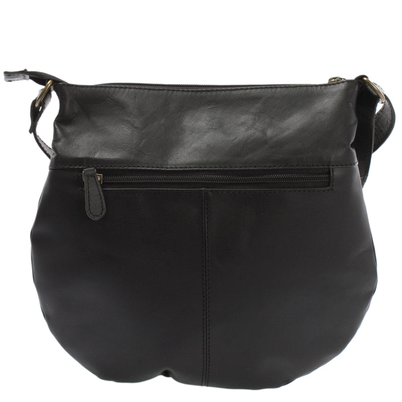 Leconi kleine Umhängetasche Ledertasche Damentasche Schultertasche Leder schwarz LE0070 Vatertagsangebot