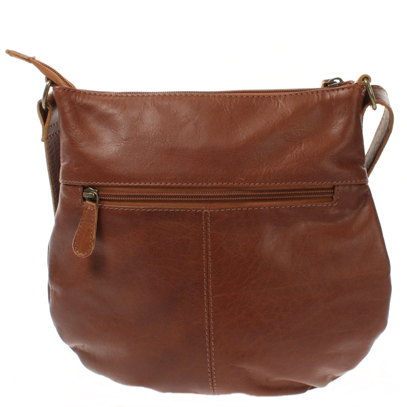 Leconi kleine Umhängetasche Ledertasche Damentasche Schultertasche Leder braun LE0070 Valentinstagsangebot