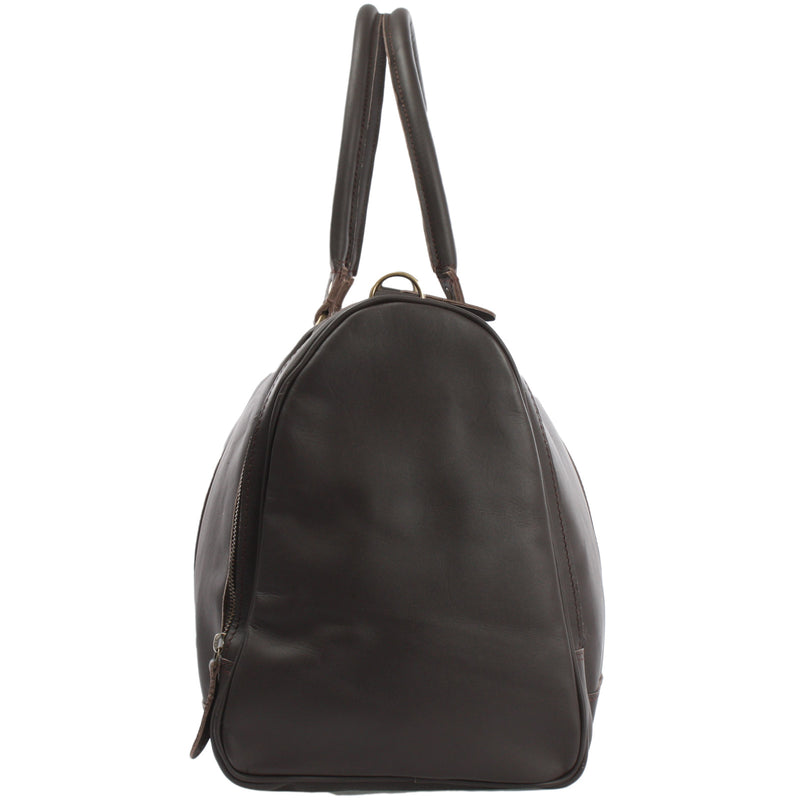 Leconi Reisetasche Weekender Sporttasche Ledertasche Damen Herren Leder dunkelbraun LE2017 Heißer Verkauf