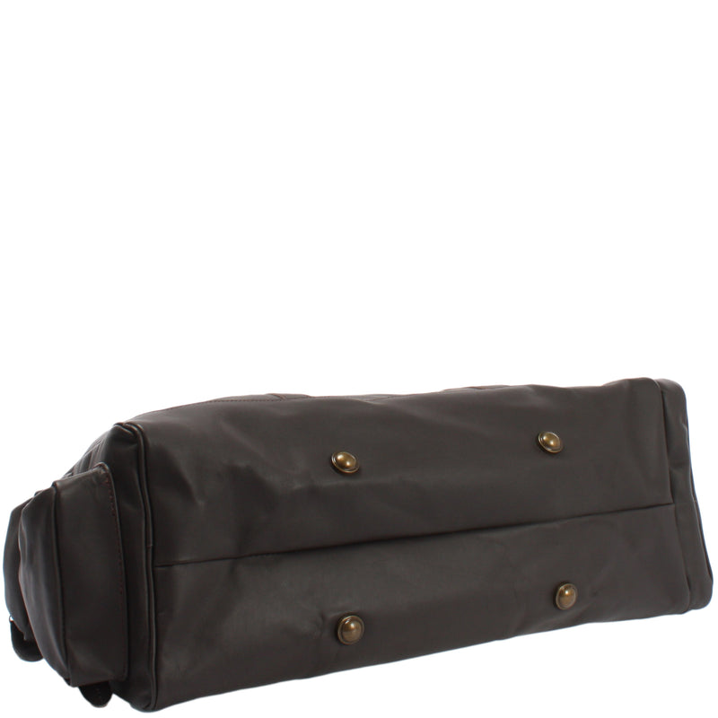 Leconi Reisetasche Weekender Sporttasche Ledertasche Damen Herren Leder dunkelbraun LE2017 Heißer Verkauf