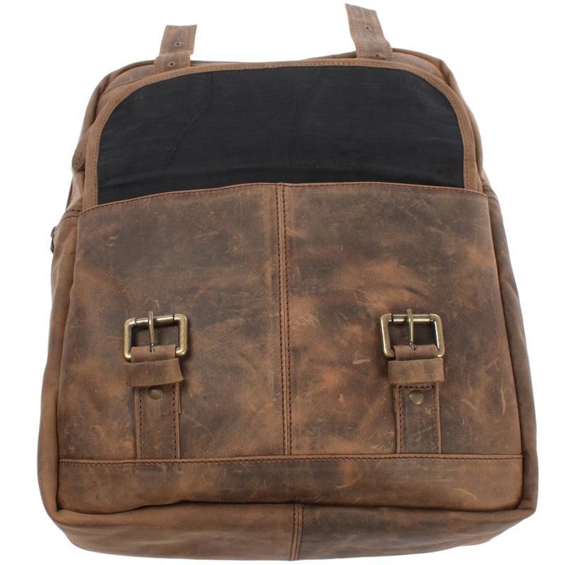 Leconi Rucksack Freizeitrucksack Lederrucksack Leder schlamm LE1018 Große Rabatte
