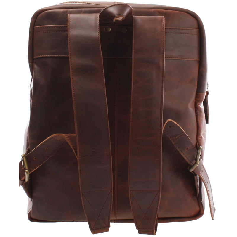 Leconi Lederrucksack Freizeitrucksack Wanderrucksack Leder braun LE1018 Begrenzte Freigabe