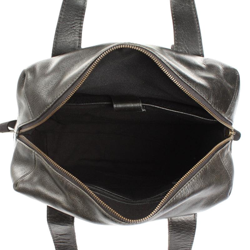 Leconi großer Rucksack Lederrucksack Freizeitrucksack Damen Herren Leder schwarz LE1020 Neueste Stile