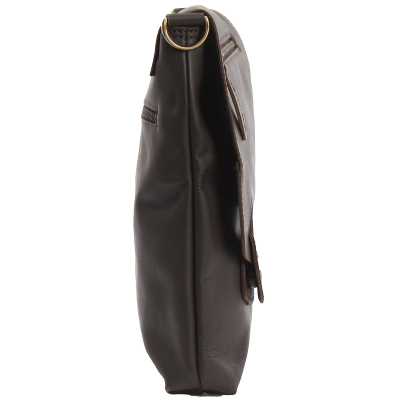Leconi Umhängetasche Ledertasche Schultertasche Leder dunkelbraun LE3027 Zeitbegrenzte Promotion