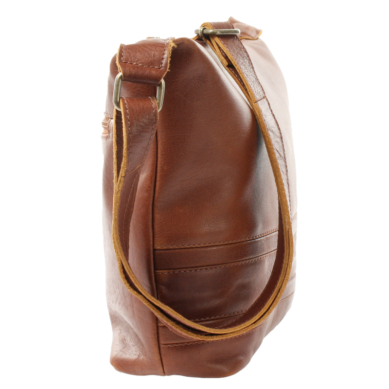 Leconi Umhängetasche Beuteltasche Ledertasche Damentasche Leder braun LE0064 Bis zu 50% Rabatt