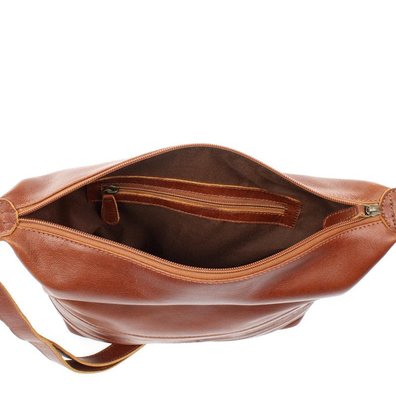 Leconi Umhängetasche Beuteltasche Ledertasche Damentasche Leder braun LE0064 Bis zu 50% Rabatt