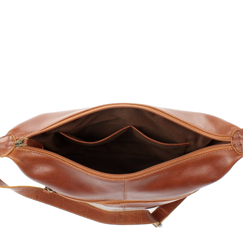 Leconi Umhängetasche Beuteltasche Ledertasche Damentasche Leder braun LE0064 Bis zu 50% Rabatt