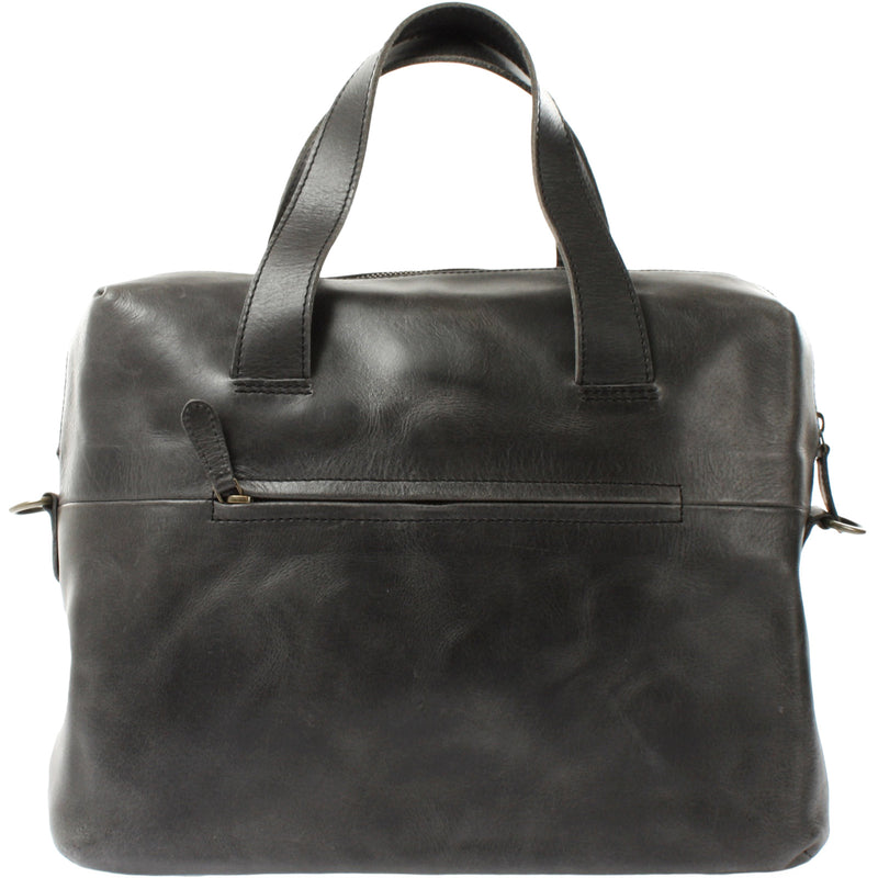 Leconi Schultertasche Henkeltasche Shopper Handtasche Damen Leder dunkelgrau LE0059 Vierteljährliche Förderung