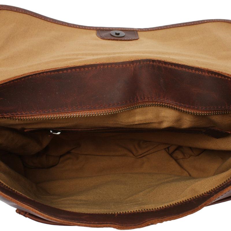 Leconi Umhängetasche Damen Schultertasche Damentasche Handtasche Leder braun LE3053 Bis zu 55% Rabatt