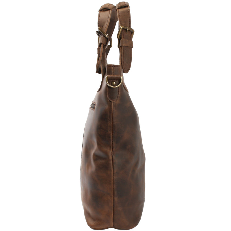 Leconi Umhängetasche Schultertasche Henkeltasche Damentasche Leder schlamm LE0054 Kostenloser Versand international