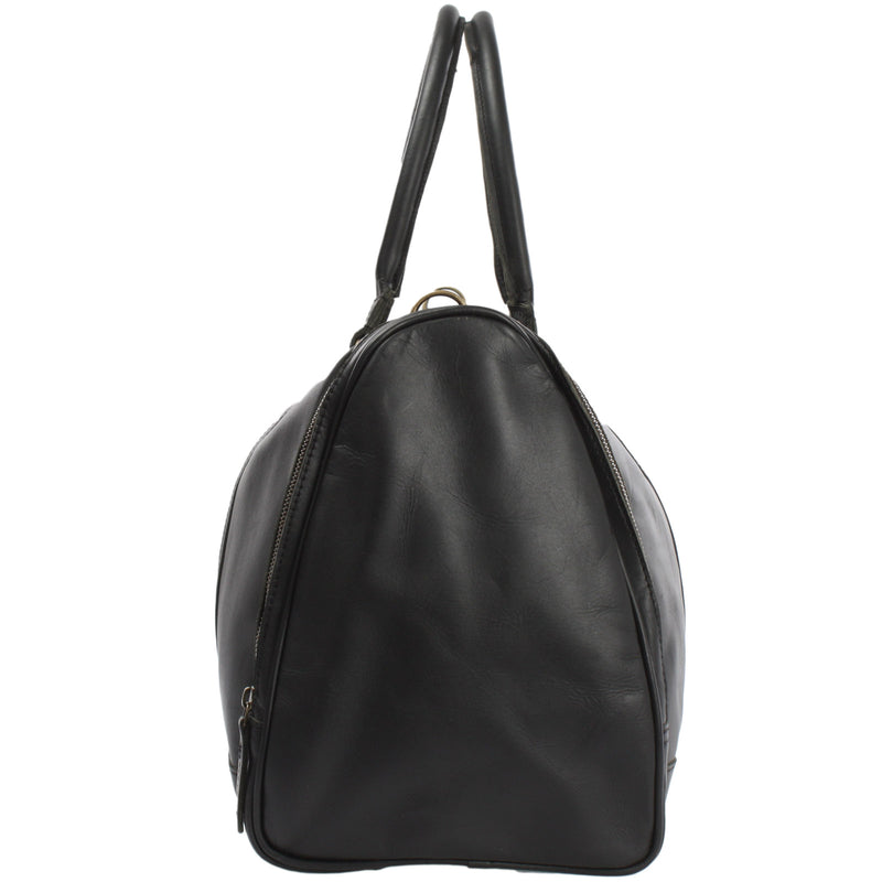 Leconi Reisetasche Weekender Sporttasche Ledertasche Damen Herren Leder schwarz LE2017 Speichern exportieren