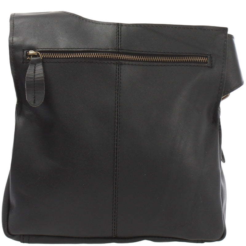 Leconi Umhängetasche Schultertasche Crossbag Damen Herren Leder schwarz LE3015 Black Friday Preise