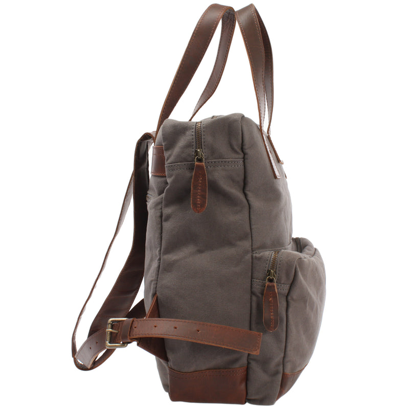 Leconi Canvasrucksack Freizeitrucksack Damen Herren DIN A4 Canvas grau LE1019 Meist gekauft