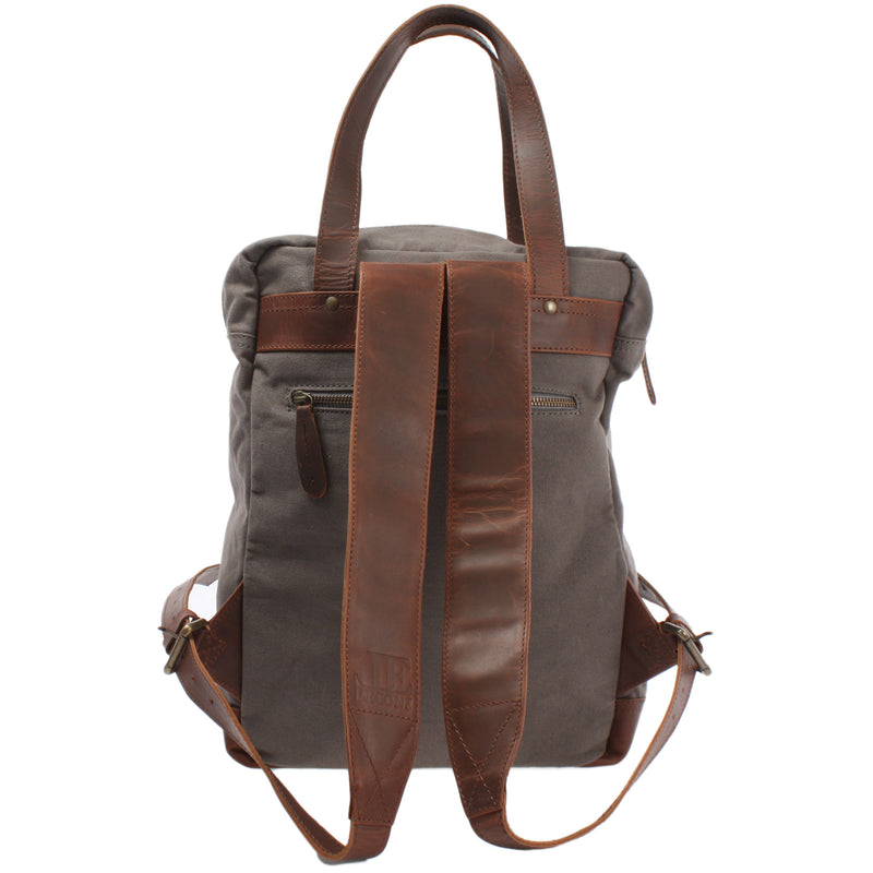 Leconi Canvasrucksack Freizeitrucksack Damen Herren DIN A4 Canvas grau LE1019 Meist gekauft