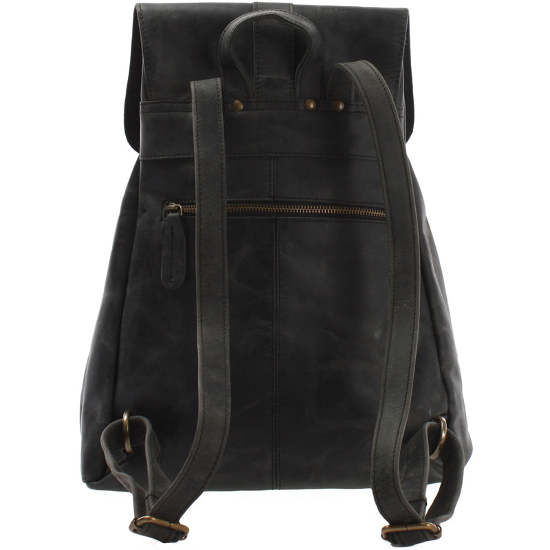Leconi Rucksack Freizeitrucksack vintage Lederrucksack Damen Herren Leder grau LE1008 Begrenztes Angebot
