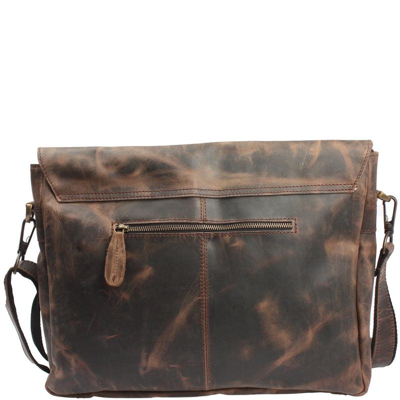 Leconi Messenger Bag Collegetasche DIN A4 Kuriertasche Leder schlamm LE3032 Osterangebot