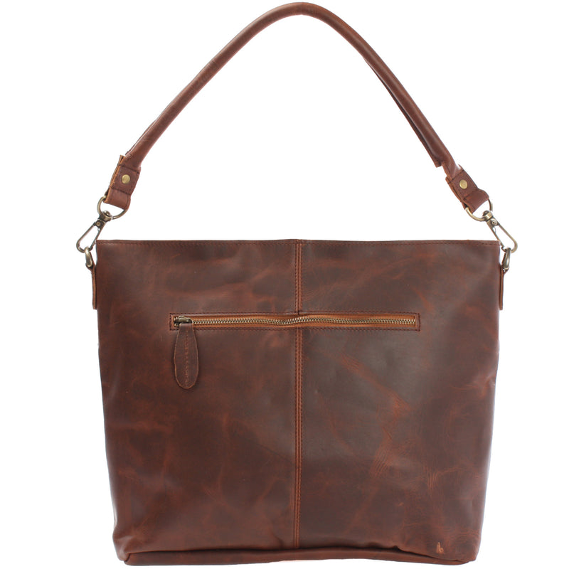 Leconi Schultertasche Umhängetasche Ledertasche Leder braun LE0039 Nur noch ein Tag übrig